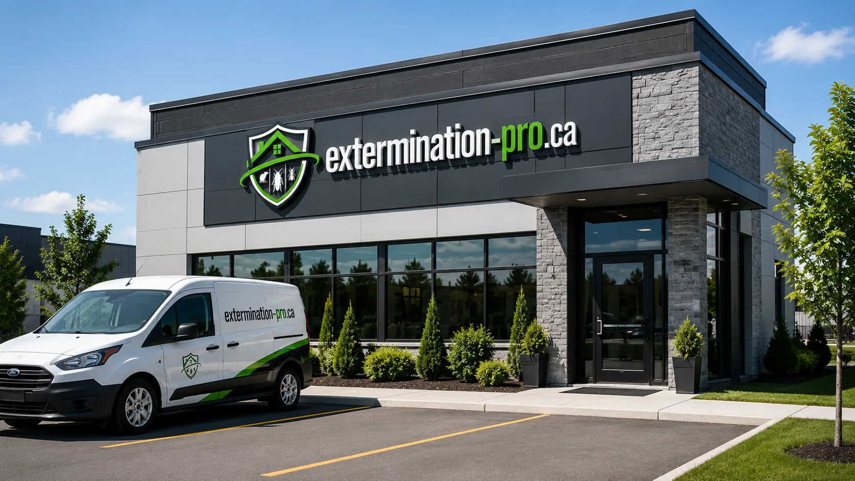 Devanture d'une entreprise d'extermination